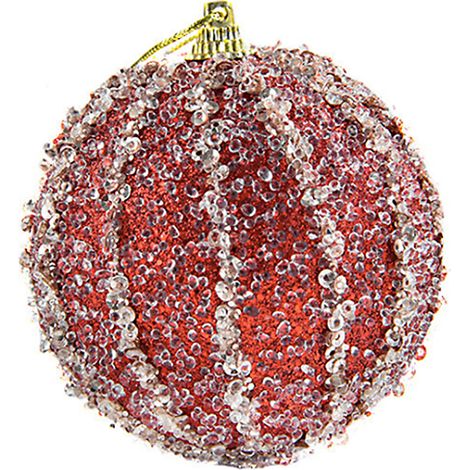 GARRYFIZH Décorations de sapin de Noël, ornements, boules colorées, boules de Noël dorées, décorations de Noël de 8 cm, ornements de Noël rouges
