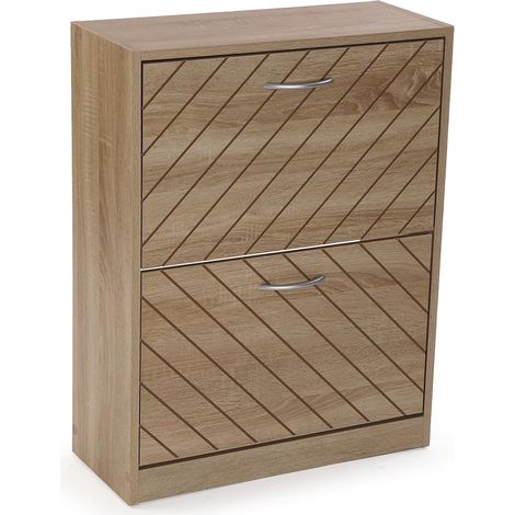étagère à Chaussures de Style Rustique, Dimensions (H x L x L) 74,5 x 57 x 24 cm, Marron (1/4)