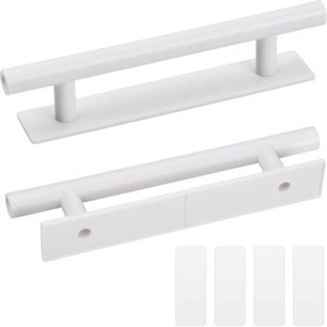 Lot de 2 Poignée de Meuble Autocollante, 150mm Poignées de Porte Coulissante Self-adhesive Furniture Handles pour Tiroir Meuble Cuisine Cuisine Home Decorating (1/5)