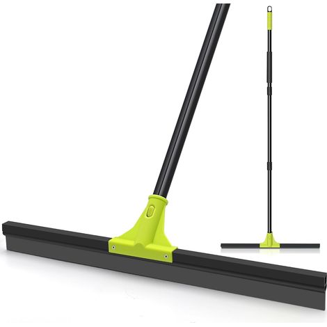 Balai Raclette Sol Extérieur Terrasse de Large 60 cm avec Manche Long 158 cm, Laveur pour la Salle de Bain, Cour, Garage, Douche, Fenêtre (Vert) (1/5)
