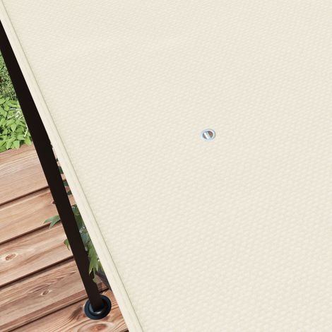 Voile de remplacement pour pergola 2,5x3 m, 297x243 cm, polyester beige, 8 œillets d'évacuation (1/5)