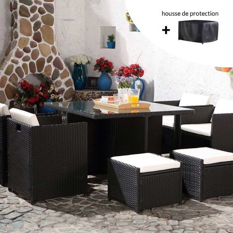 Miami 8 noir-blanc + housse de protection MIAMI (1/5)