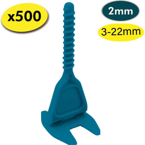 500 croisillons autonivelants LEVEL FIT 2 mm - Pose carrelage 2 à 22 mm – SHAFFER PRO (1/4)