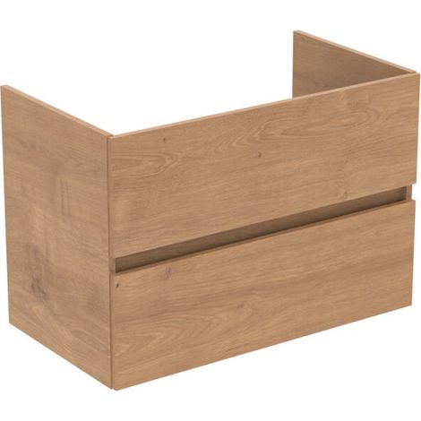 Ideal Standard Eurovit+ - Waschbeckenunterschrank, 55x80x44 cm, 2 Schubladen, Eiche R0263Y8 (1/3)