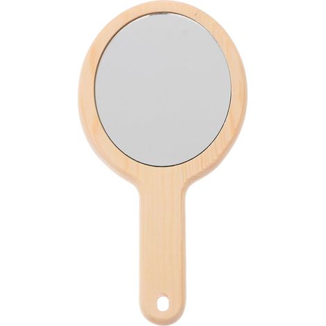 Miroir de Maquillage Portable en Bois Verre, Compact et Léger, pour Voyage et Table de Toilette, Design Créatif et Solide Plusieurs Styles (1/5)