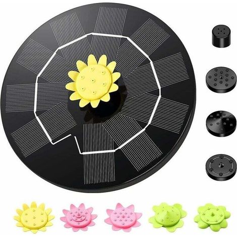[JAMAIS UTILISÉ]Solar Springbrunnen Teichpumpe mit 9 Effekten Solarbrunnen, Solarbrunnen für den Garten Solar Schwimmende Springbrunnenpumpe