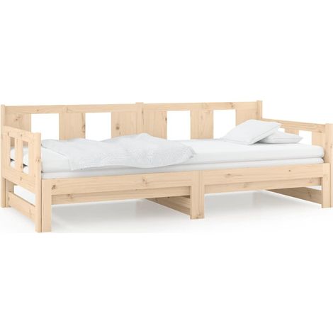 Maison Exclusive - Sofá cama extraíble madera maciza de pino 2x(9 (1/5)