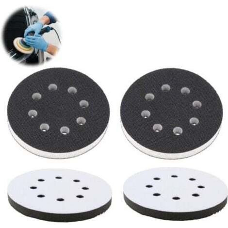 4-teiliges Set aus 125-mm-Schaumstoff-Zwischenpads mit 8 Löchern für runde und 125-mm-Polierscheiben sowie Schwamm-Zwischenpads für Schleifscheiben und Polierplatten (1/4)