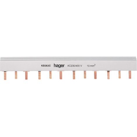 Barre pont 3P lang. 10mm² 24m - CONNEXION HAGER KB363C