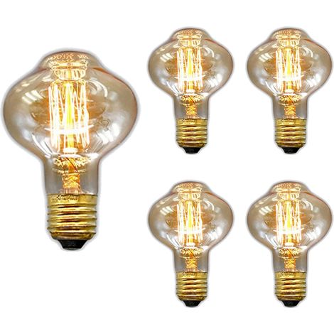 Vintage-Edison-Glühbirne E27 220 V, Vintage-Lampe 40 W, Glühlampe (warmweißes Filament) (1/4)