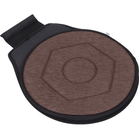 Coussin pivotant à 360° pour voiture, antidérapant, respirant et rotatif, soulage la fatigue lombaire et convient aux femmes enceintes et aux personnes âgées. Couleur : marron. (1/5)