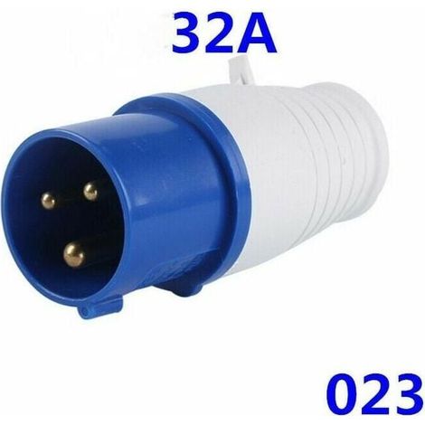 Prise industrielle femelle et mâle 32A CEE – Monophasé Triphasé 220V-250V – Étanche IP44 pour camping-cars et chantiers (1/4)