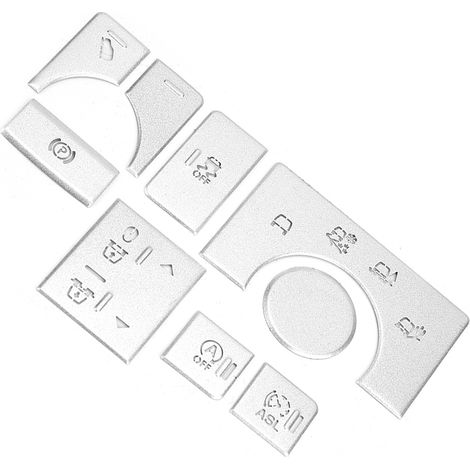 9PCS Autocollants Alliage Console Centrale Bouton Mode Intérieur pour Land Rover 2014-2017 (1/5)