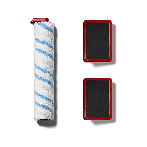 Vileda Set di Ricambio di base per Vileda Jet Clean, 2 filtri e 1 Rullo in Microfibra, in Poliestere, Bianco/Rosso, Normale (1/3)