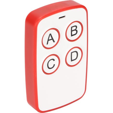AKK210605 Funkfernbedienung mit 4 Tasten und Relais für Garagentor und LED-Autobeleuchtung (rot) (1/5)