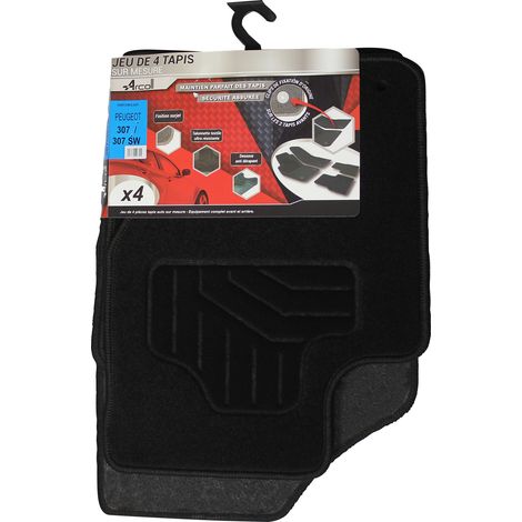 ARCOLL - 4 tapis Peugeot 307 et Peugeot 307SW de 08/2000 à 2011 - Ce produit de marque ARCOLL est neuf.