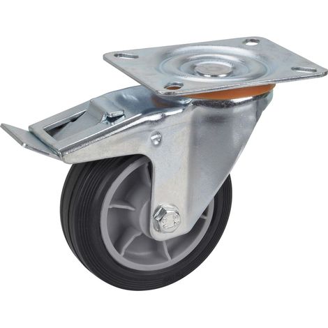 DÖRNER + HELMER Lenkrolle TPE PP-Felge Feststeller 100 mm 70 kg (1/2)