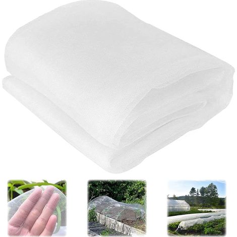 Filet Anti Insectes en Maille, Filet de Jardin Filet de Protection des légumes Plantes Maille Fine Filet Anti Insectes Potager, pour la Protection des Plantes Fleurs Légumes (2.5x10m) (1/5)