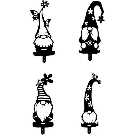 Gartenzwerg-Skulptur, 4-teiliges Deko-Set, Geschenk für Freunde und Nachbarn (1/5)