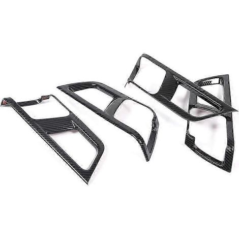 Protection de poignée intérieure de porte de voiture, revêtement en ABS imitation fibre de carbone, résistant aux rayures, compatible avec R1T R1S 2022-2024, lot de 4 (fdq) (1/5)