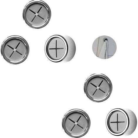 Porte-torchon Crochet de Serviette, 6 Pièces Crochet Adhésif Ronde Support Accroche torchon Sans Perçage Porte-Torchons Porte Torchons Autocollante Sans Perçage Pour Salle de Bain, Cuisine et Maison-F (1/4)