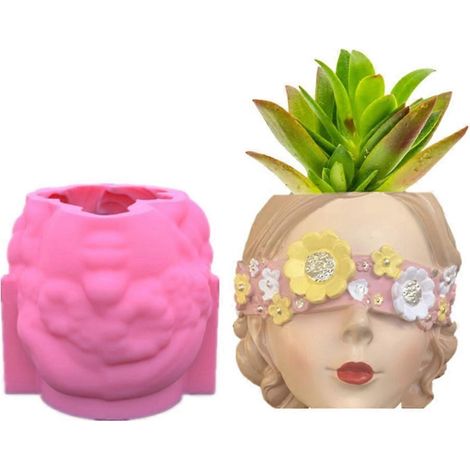 Moules en silicone pour résine époxy, pots à succulentes, moules en béton pour loisirs créatifs