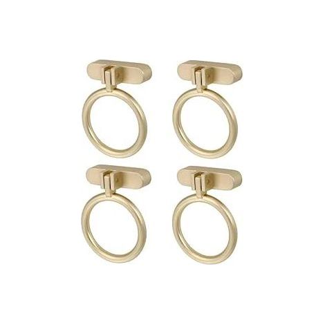 Stück Schubladengriffe aus Messing, goldene Möbelgriffe, vergoldete Schubladengriffe aus Messing, Küchentürgriffe, Küchenschrankgriff aus goldfarbener Zinklegierung (Gold) (1/5)