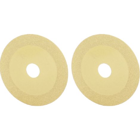 2 Diamantschleifscheiben für Rotationsschleifer, Keramik- und Glassägeblatt, champagnergoldene Farbe (1/5)