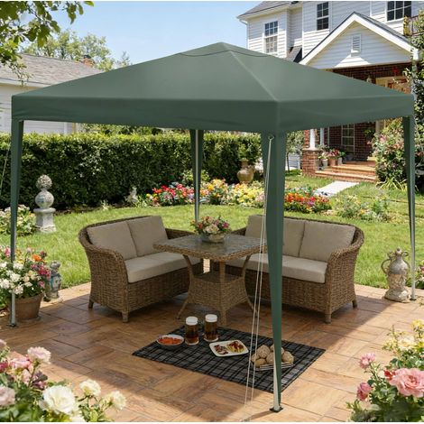 Pabellón jardín plegable impermeable 3x3 m OKMYHOME (1/5)