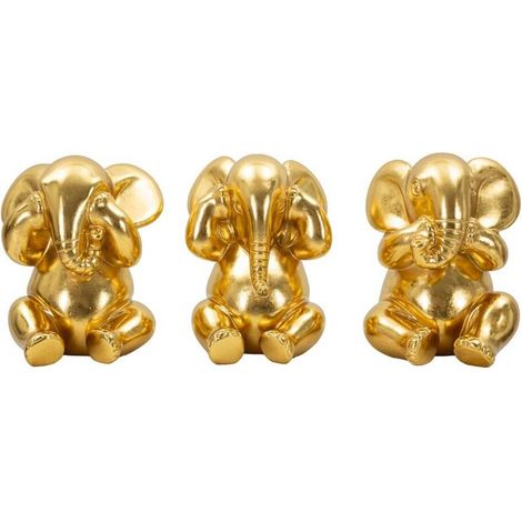 Set elefanti non vedo non sento non parlo 3 pezzi cm diam. 15,5X20,5 - ELEFANTI TRIO (1/5)