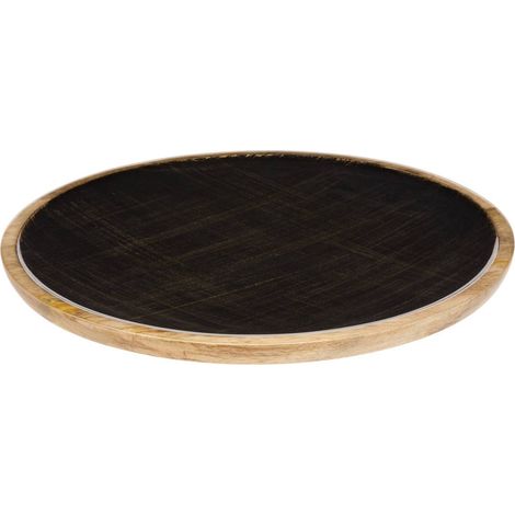 Ava-Präsentationsteller, rund, Durchmesser 30 cm, schwarz - Atmosphera créateur d'intérieur