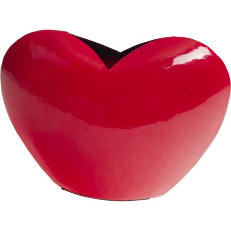 Amadeus - Vase cœur rouge 15,5 cm