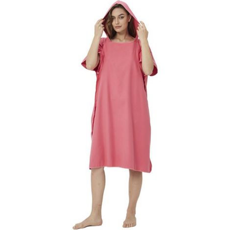 Poncho De Bain - Microfibre - Séchage Rapide - Pour Adulte - Unisexe - Rose - 1 Pièce (1/5)