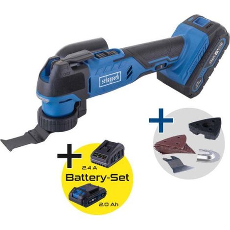 Outil multifonction sans fil C-MT40-X - pour scier, couper, racler, poncer - SCHEPPACH 20V IXES - Batterie 2Ah + chargeur 2.4A (1/5)