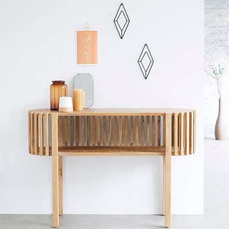 Console en bois teck massif 120 cm