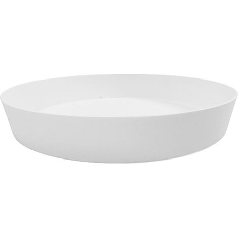 Soucoupe Blanche ø24cm Protection Anti-fuite - Plastiken