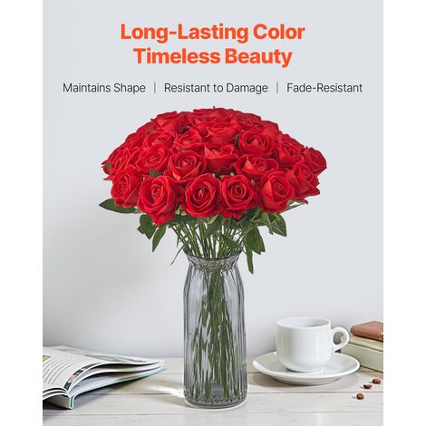 Rose Artificielle Lot de 60 Fleurs Artificielles 508 mm Bouquets (1/5)