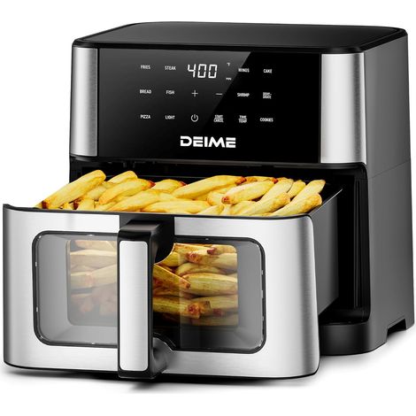 Friteuse à Air 10L Sans Huile 1800W Friteuses à Air de Grande Capacité Cuisinière Saine avec 10 Préréglages, Grande Friteuse à Air pour les de Cuisson Visuelle, Recette Incluse (1/5)