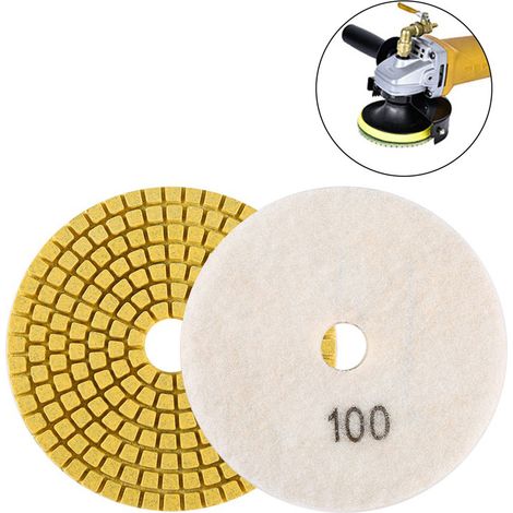 100 mm 4" Nassschleifscheibe/Polierpad für Granit, Marmor und Stein (Körnung 100) (1/5)