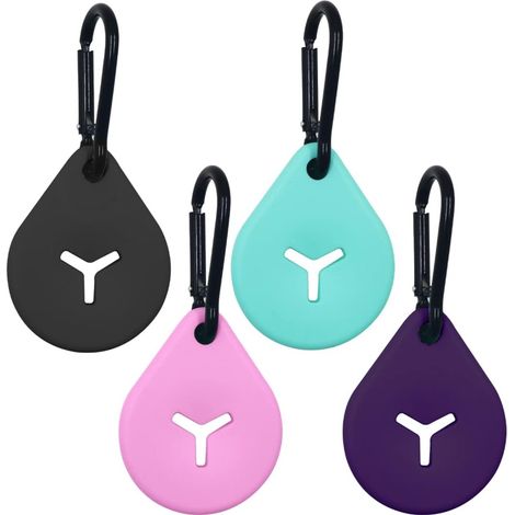 Lot de 4 porte-sacs à déjections canines pour laisse, avec 4 crochets, pour vélo ou laisse de chien (5,5 x 4,5 cm).-AquaForge