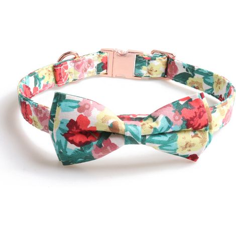 Collier Pour Chien Avec Nœud Papillon En Coton Réglable Durable Pour Animaux De Compagnie - 1 Pièce (1/5)