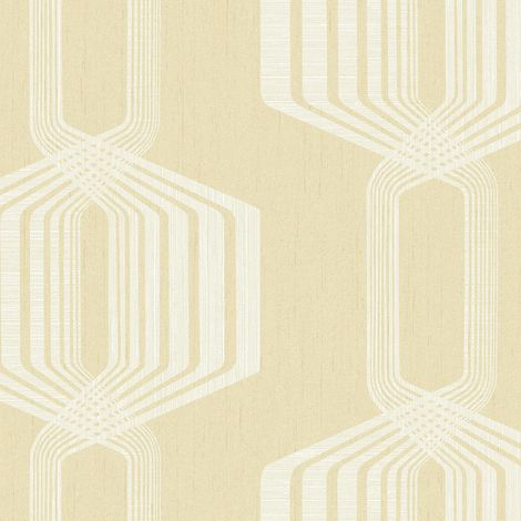 Wallquest Camden Geometric Beige Wallpaper Modern Stylish Acrylic Coated Paper (1/4)