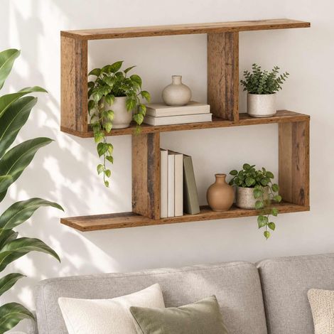 vidaXL Étagère Murale Bois de chêne 72 x 17 x 55.5 cm (1/5)