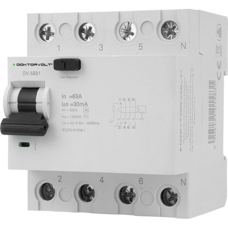 Interruttore differenziale 10kA 4P 63A 30mA tipo A Doktorvolt DV-5831 (1/5)