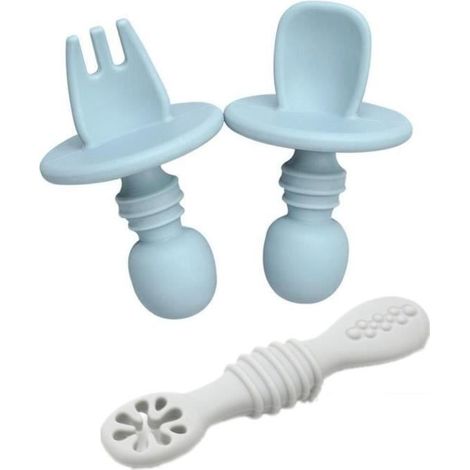 Couverts bébé - MARQUE - Modèle - Idéal apprentissage diversification alimentaire - Cadeau enfant 1er,2ème âge (1/4)
