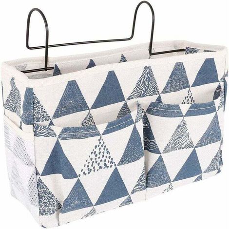 Caddy De Table De Nuit Suspendu - Range-Objets Pour Lit Haute - Organiseur En Toile Imperméable - Pour Livres Téléphone Télécommande - 1 Pièce (1/4)
