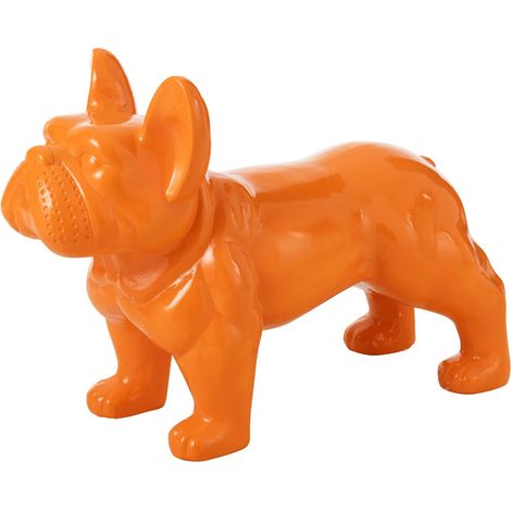 Statue Déco "Bulldog" 88cm Orange