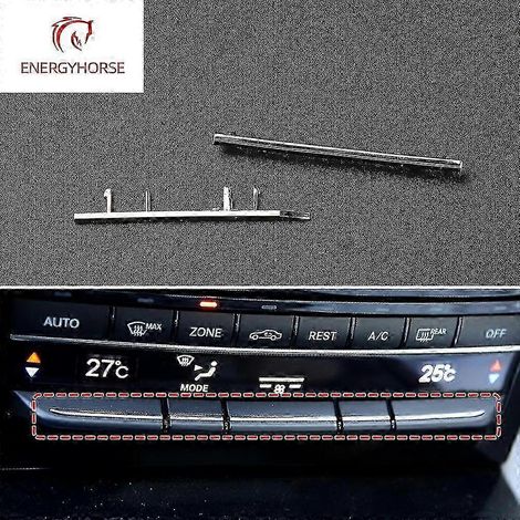 Garniture intérieure pour Mercedes-Benz Classe E W212, boutons de climatisation de console centrale, baguette décorative 2008-2015, accessoires automobiles légers E260 E300 E350 (Feu n° 4-3) (1/5)