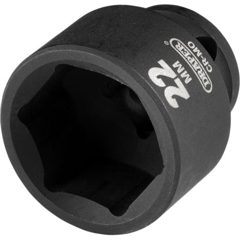 Draper 22mm 3/8-Inch Drive Impact Socket – Metric Impact Socket for Heavy-Duty Automotive and Mechanical Use