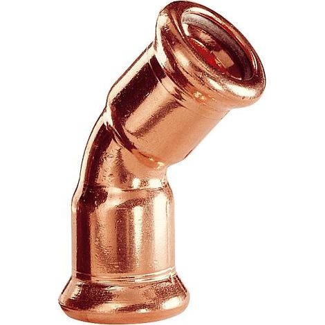 Raccord a sertir en cuivre Coude 45° fem/fem diam. 35mm Type 7041 contour M